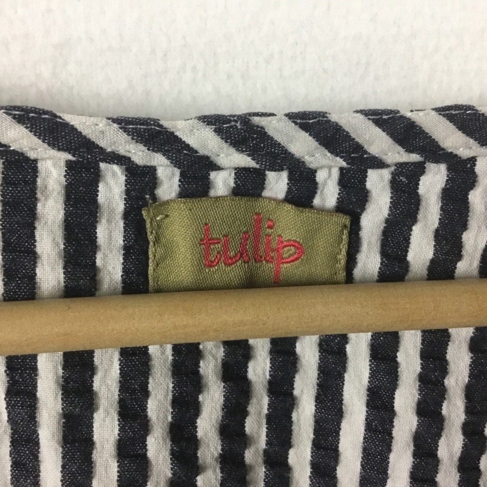 Tulip Seersucker Striped Dress - Picture 13 of 15